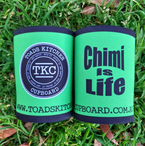 Stubby Cooler "chimi is life" (bright green)